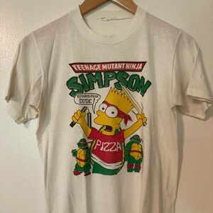 90s Vintage Simpsons/Ninja Turtles collab tee